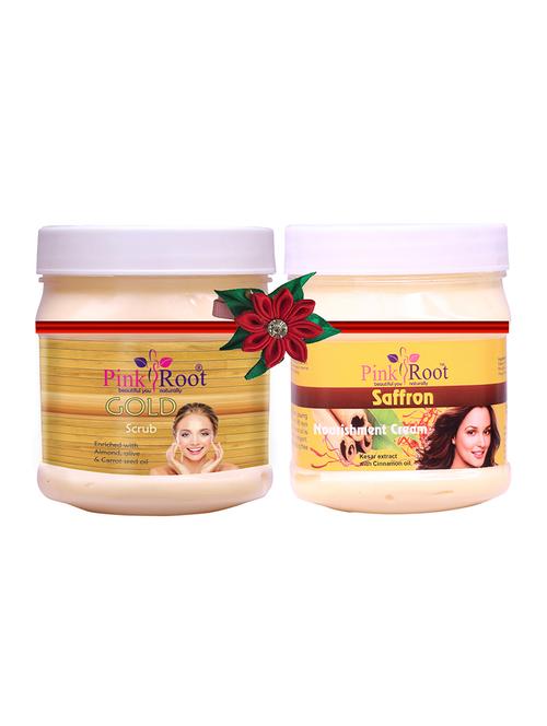 pink root gold scrub 500gm with wine & beer scrub 500gm - 17446682 - Very Small Image - 1