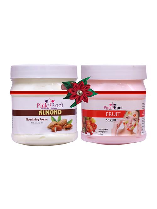 pink root almond cream 500gm with foot scrub 500gm - 17446692 - Very Small Image - 1