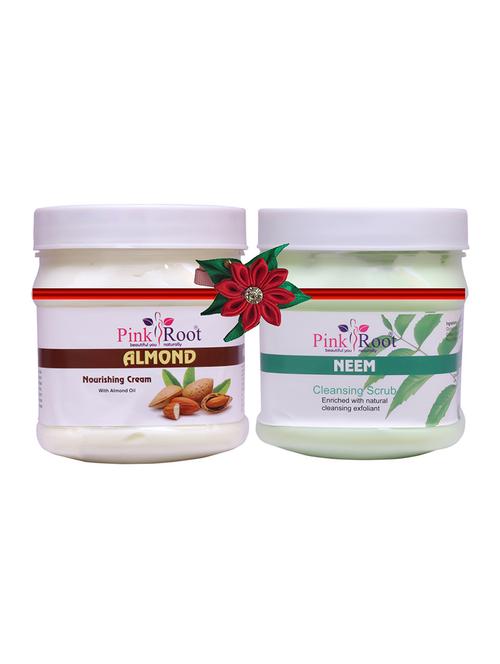 pink root almond cream 500gm with mint scrub 500gm - 17446695 - Very Small Image - 1