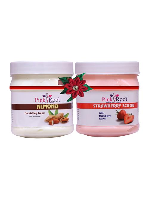 pink root almond cream 500gm with saffron scrub 500gm - 17446699 - Very Small Image - 1