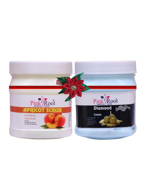 pink root apricot scrub 500gm with de-tan scrub 500gm - 17446715 - Very Small Image - 1