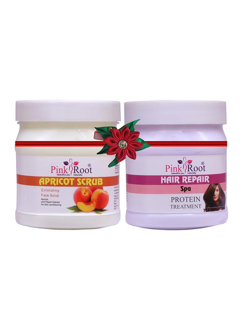 pink root apricot scrub 500gm with green lemon scrub 500gm - 17446727 - Very Small Image - 1