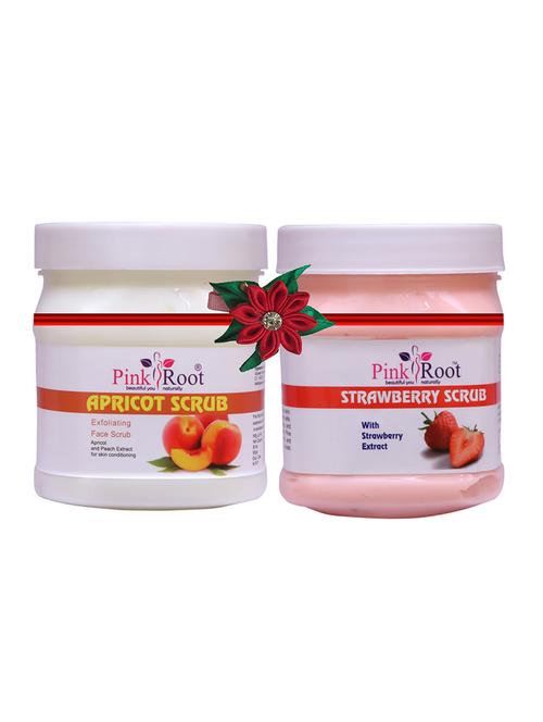 pink root apricot scrub 500gm with snake oil hair mask 500gm - 17446744 - Very Small Image - 1