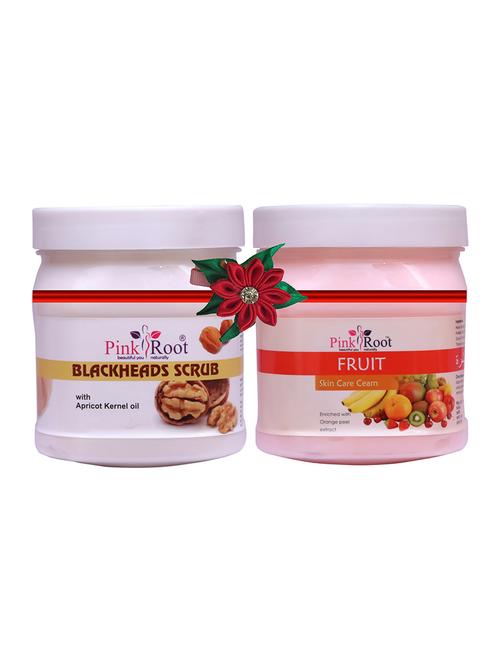 pink root blackheads scrub 500gm with foot spa cream 500gm - 17446769 - Very Small Image - 1