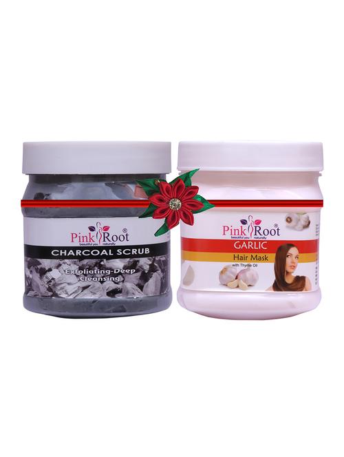pack of 2 pink root charcoal scrub 500gm with fruit scrub 500gm - 17446876 - Very Small Image - 1