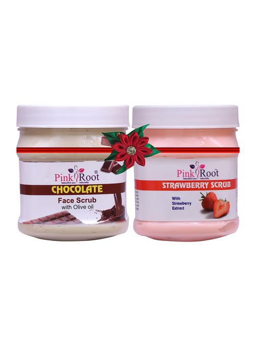 pack of 2 pink root chocolate scrub 500gm with snake oil hair mask 500gm - 17446937 - Very Small Image - 1
