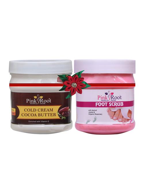 pack of 2 pink root cocoa butter cold cream 500gm with diamond scrub 500gm - 17446946 - Very Small Image - 1