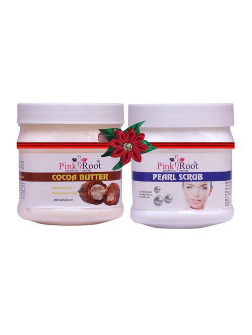 pack of 2 pink root cocoa butter cream 500gm with orange scrub 500gm - 17446965 - Very Small Image - 1