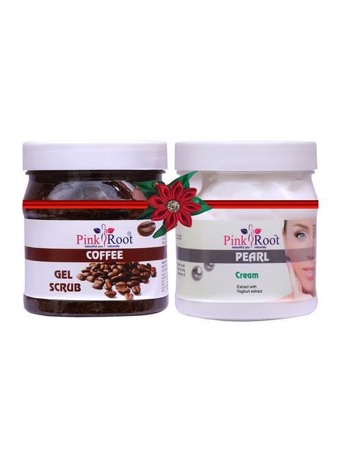 pack of 2 pink root coffee gel scrub 500gm with papaya mask 500gm - 17446995 - Very Small Image - 1