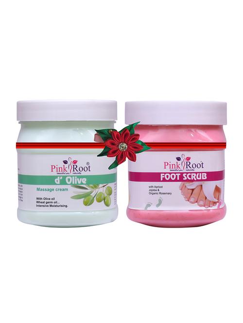 pack of 2 pink root d olive cream 500gm with diamond scrub 500gm - 17447010 - Very Small Image - 1