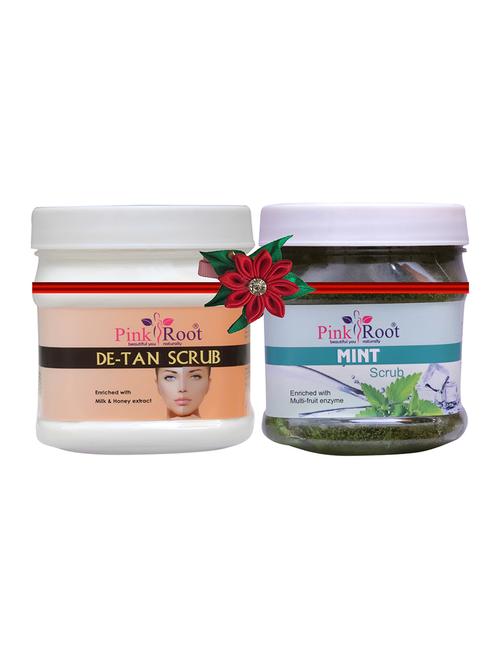 nullpink root de-tan scrub 500gm with honey almond cold cream 500gm - 17447059 - Very Small Image - 1