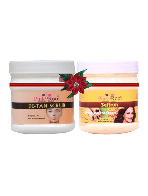 pink root de-tan scrub 500gm with wine & beer scrub 500gm - 17447077 - Very Small Image - 1