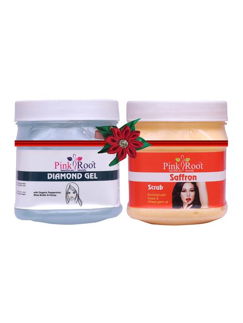 pink root diamond gel 500gm with pearl scrub 500gm - 17447098 - Very Small Image - 1