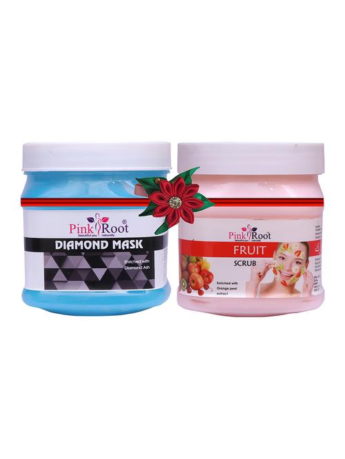 pink root diamond mask 500gm with foot scrub 500gm - 17447103 - Very Small Image - 1