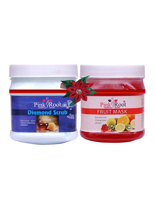 pink root diamond scrub 500gm with fruit gel 500gm - 17447119 - Very Small Image - 1