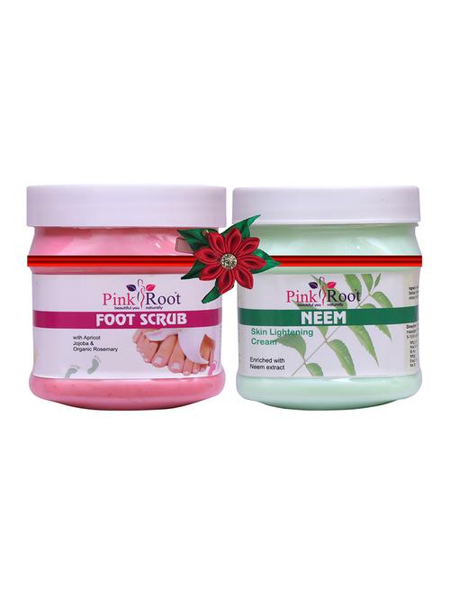 pink root foot scrub 500gm with mint scrub 500gm - 17447157 - Very Small Image - 1