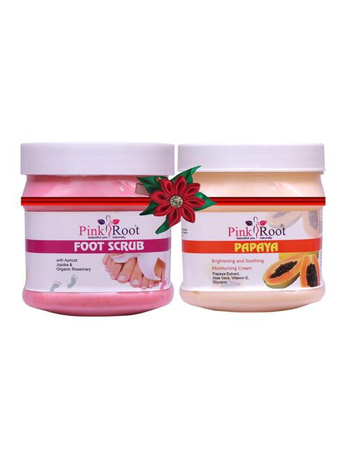 pink root foot scrub 500gm with orange scrub 500gm - 17447160 - Very Small Image - 1