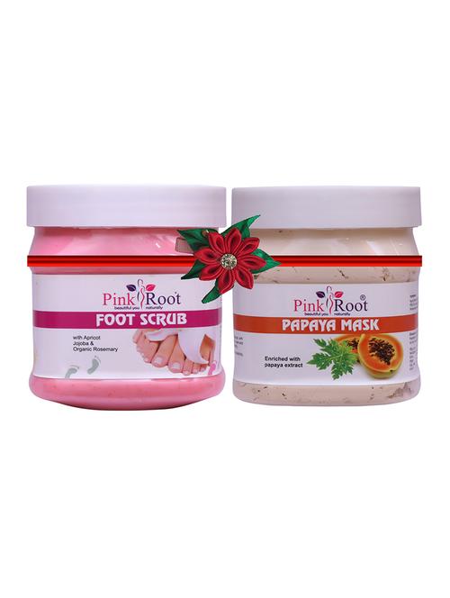 pink root foot scrub 500gm with papaya gel 500gm - 17447162 - Very Small Image - 1