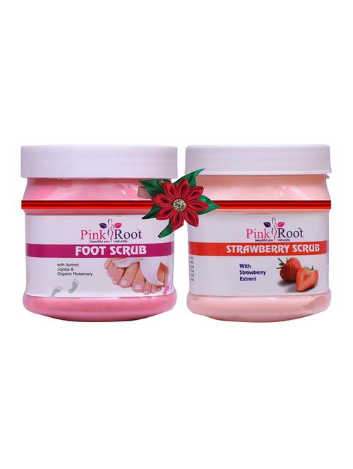 pink root foot scrub 500gm with snake oil hair mask 500gm - 17447170 - Very Small Image - 1