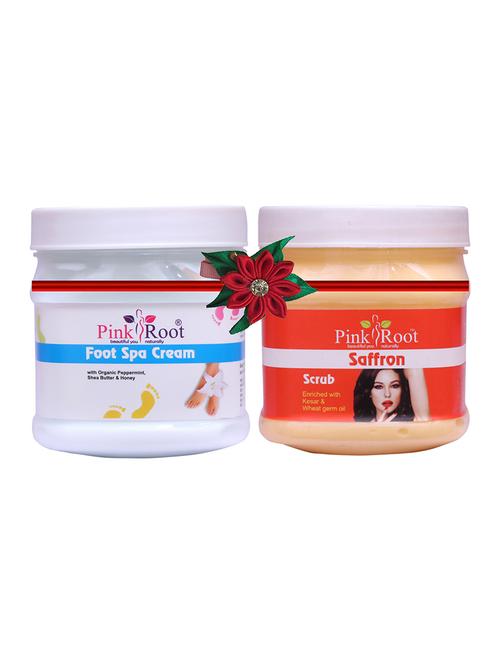 pink root foot spa cream 500gm with pearl scrub 500gm - 17447182 - Very Small Image - 1