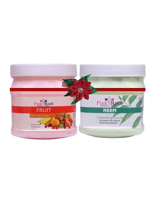 pink root fruit cream 500gm with mint scrub 500gm - 17447188 - Very Small Image - 1