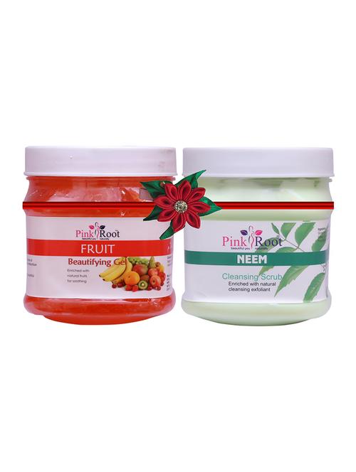 pink root fruit gel 500gm with mint scrub 500gm - 17447197 - Very Small Image - 1