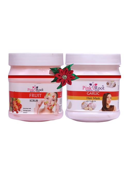 pink root fruit mask 500gm with wine & beer scrub 500gm - 17447212 - Very Small Image - 1