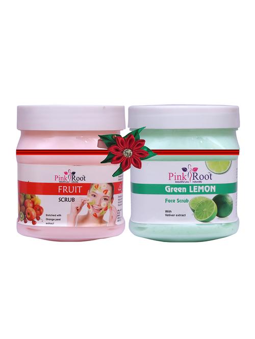 pink root fruit scrub 500gm with garlic hair mask 500gm - 17447213 - Very Small Image - 1