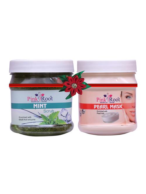 pink root mint scrub 500gm with pearl gel 500gm - 17447297 - Very Small Image - 1