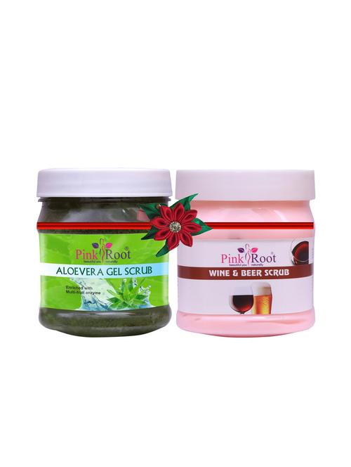 pink root aloe vera gel scrub 500gm with vitamin cream 500gm - 17447322 - Very Small Image - 1