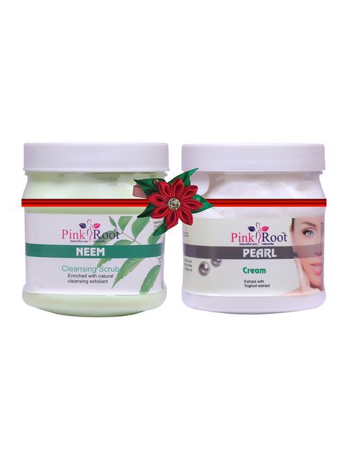 pink root neem scrub 500gm with papaya mask 500gm - 17447335 - Very Small Image - 1