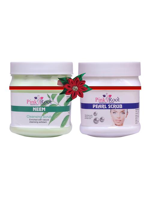 pink root neem scrub 500gm with pearl mask 500gm - 17447342 - Very Small Image - 1