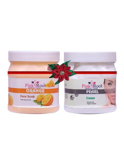 pink root orange scrub 500gm with papaya mask 500gm - 17447370 - Very Small Image - 1