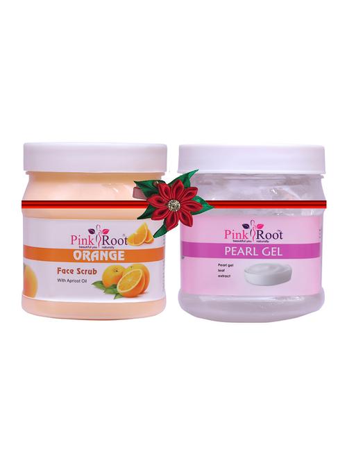 pink root orange scrub 500gm with pearl cream 500gm - 17447372 - Very Small Image - 1