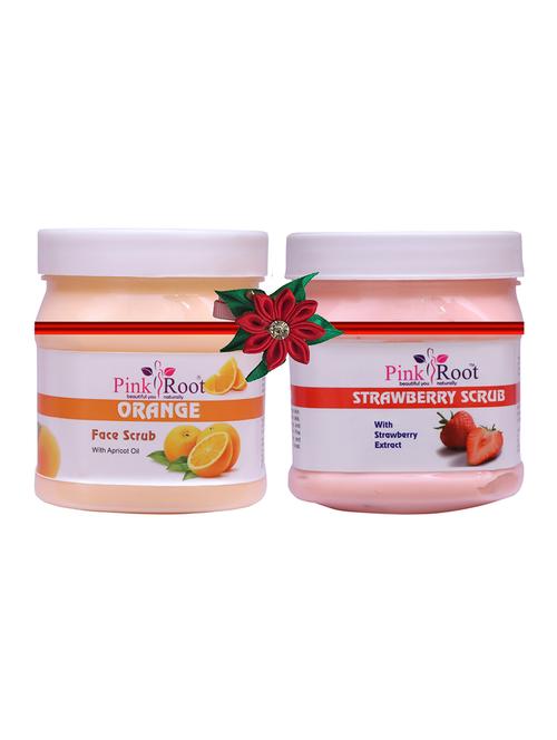 pink root orange scrub 500gm with snake oil hair mask 500gm - 17447385 - Very Small Image - 1