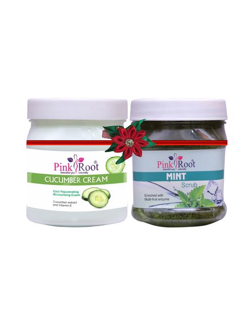 pink root cucumber cream 500gm with green lemon scrub 500gm - 17447386 - Very Small Image - 1