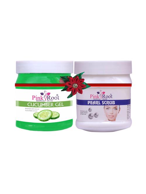 pink root cucumber gel 500gm with orange scrub 500gm - 17447427 - Very Small Image - 1