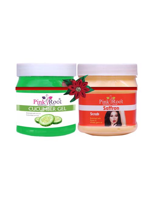pink root cucumber gel 500gm with pearl scrub 500gm - 17447428 - Very Small Image - 1