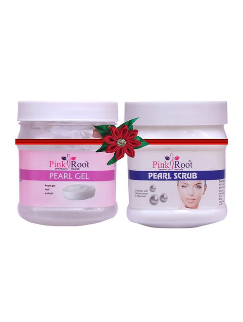 pink root pearl cream 500gm with wine & beer scrub 500gm - 17447433 - Very Small Image - 1