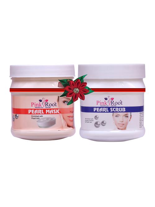 pink root pearl gel 500gm with wine & beer scrub 500gm - 17447442 - Very Small Image - 1