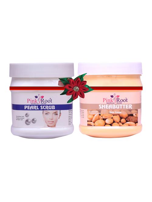 pink root pearl scrub 500gm with saffron cream 500gm - 17447467 - Very Small Image - 1