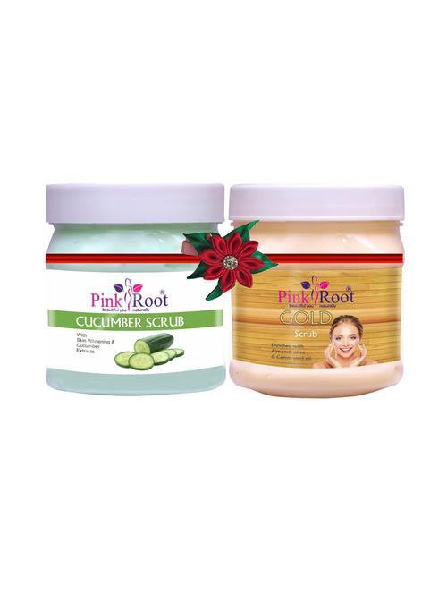 pink root cucumber scrub 500gm with gold mask 500gm - 17447475 - Very Small Image - 1
