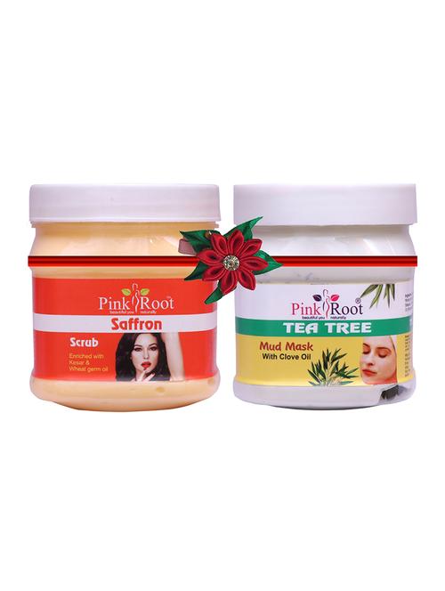 pink root saffron scrub 500gm with strawberry scrub 500gm - 17447476 - Very Small Image - 1