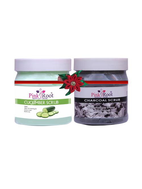 pink root cucumber scrub 500gm with charcoal mask 500gm - 17447492 - Very Small Image - 1