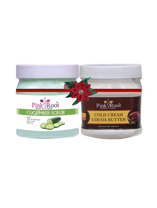 pink root cucumber scrub 500gm with chocolate scrub 500gm - 17447496 - Very Small Image - 1