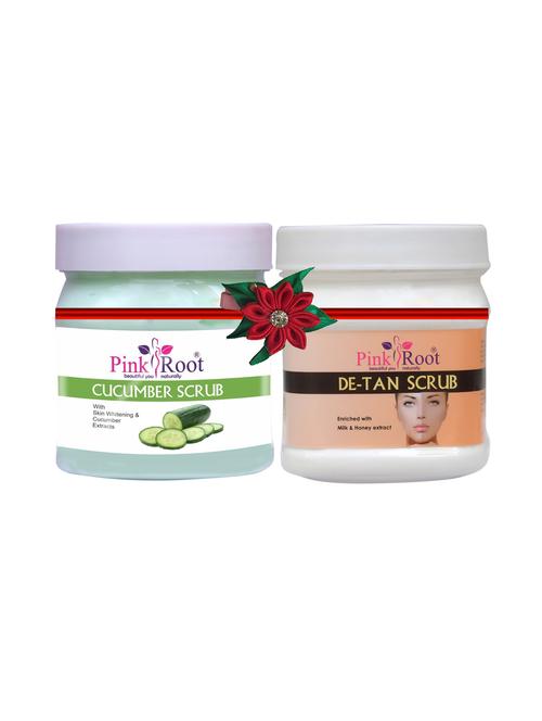 pink root cucumber scrub 500gm with de-tan mask 500gm - 17447507 - Very Small Image - 1