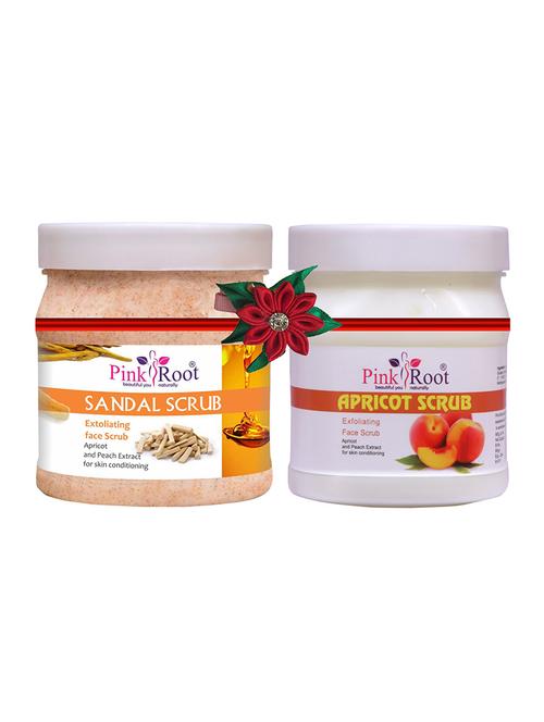 pink root sandal scrub 500gm with aloevera cold cream 500gm - 17447545 - Very Small Image - 1