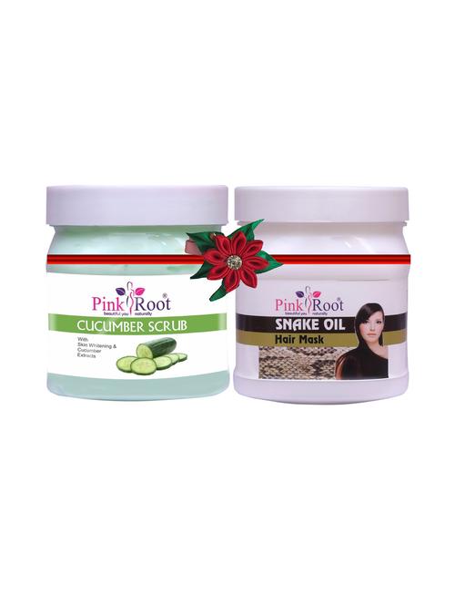 pink root cucumber scrub 500gm with sandal turmeric mask 500gm - 17447560 - Very Small Image - 1