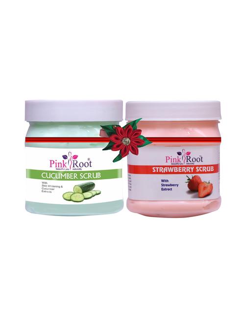 pink root cucumber scrub 500gm with snake oil hair mask 500gm - 17447562 - Very Small Image - 1
