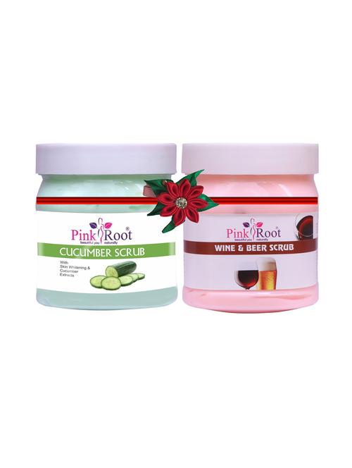pink root cucumber scrub 500gm with vitamin cream 500gm - 17447568 - Very Small Image - 1